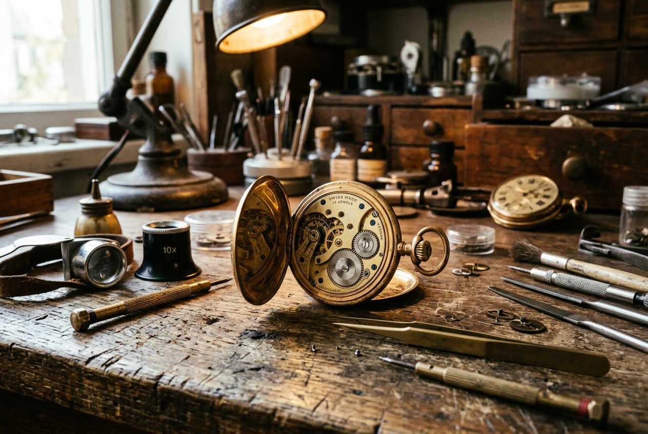 Reloj de bolsillo antiguo de colección