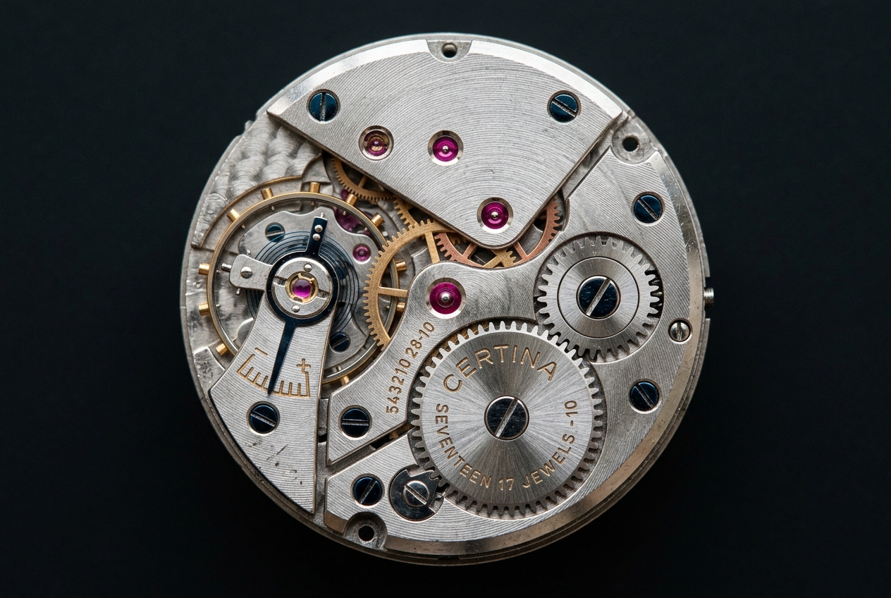 Calibre de reloj antiguo de cuerda manual