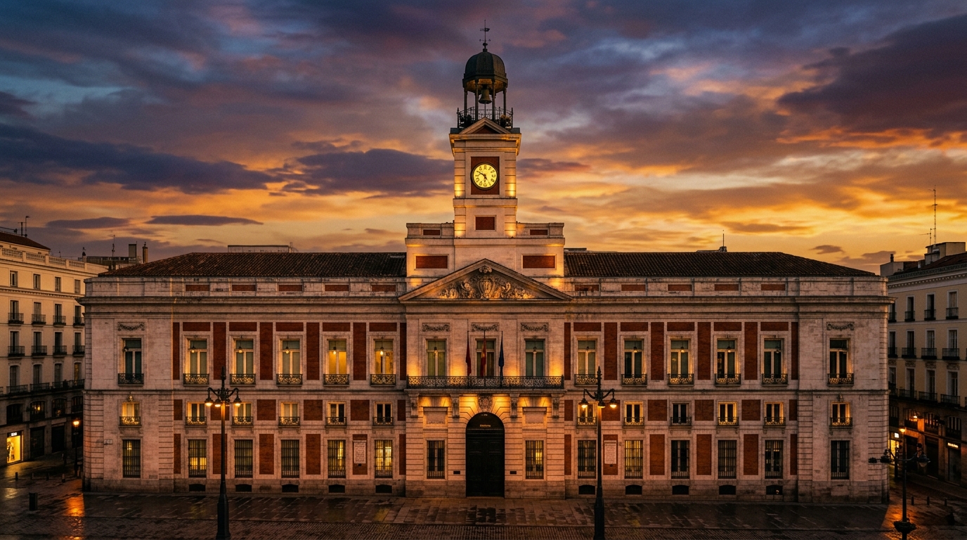 Reloj de la Casa de Correos en la Puerta del Sol, Madrid